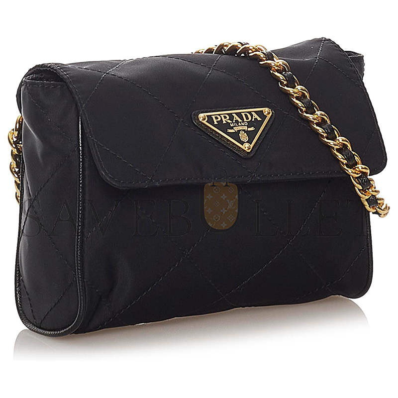 PRADA RE-NYLON TESSUTO CHAIN CROSSBODY BAG 1BD633 (23*18*6cm)